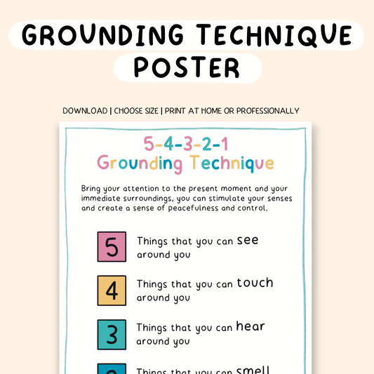 Grounding Technique Exercise Poster