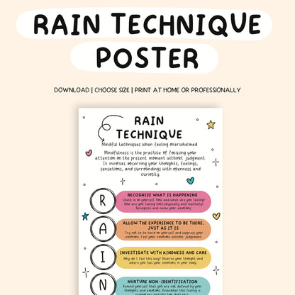 rain technique mindfulness mindful tools therapy office decor